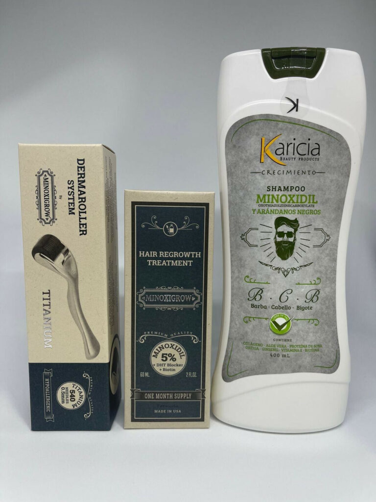 Kit Crecimiento de Cabello y Barba con Minoxidil CABALLERO