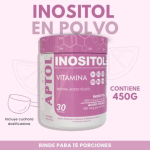 Inositol en Polvo Premium 450G Con Biotina y Ácido Fólico | Apoyo Hormonal y Metabólico