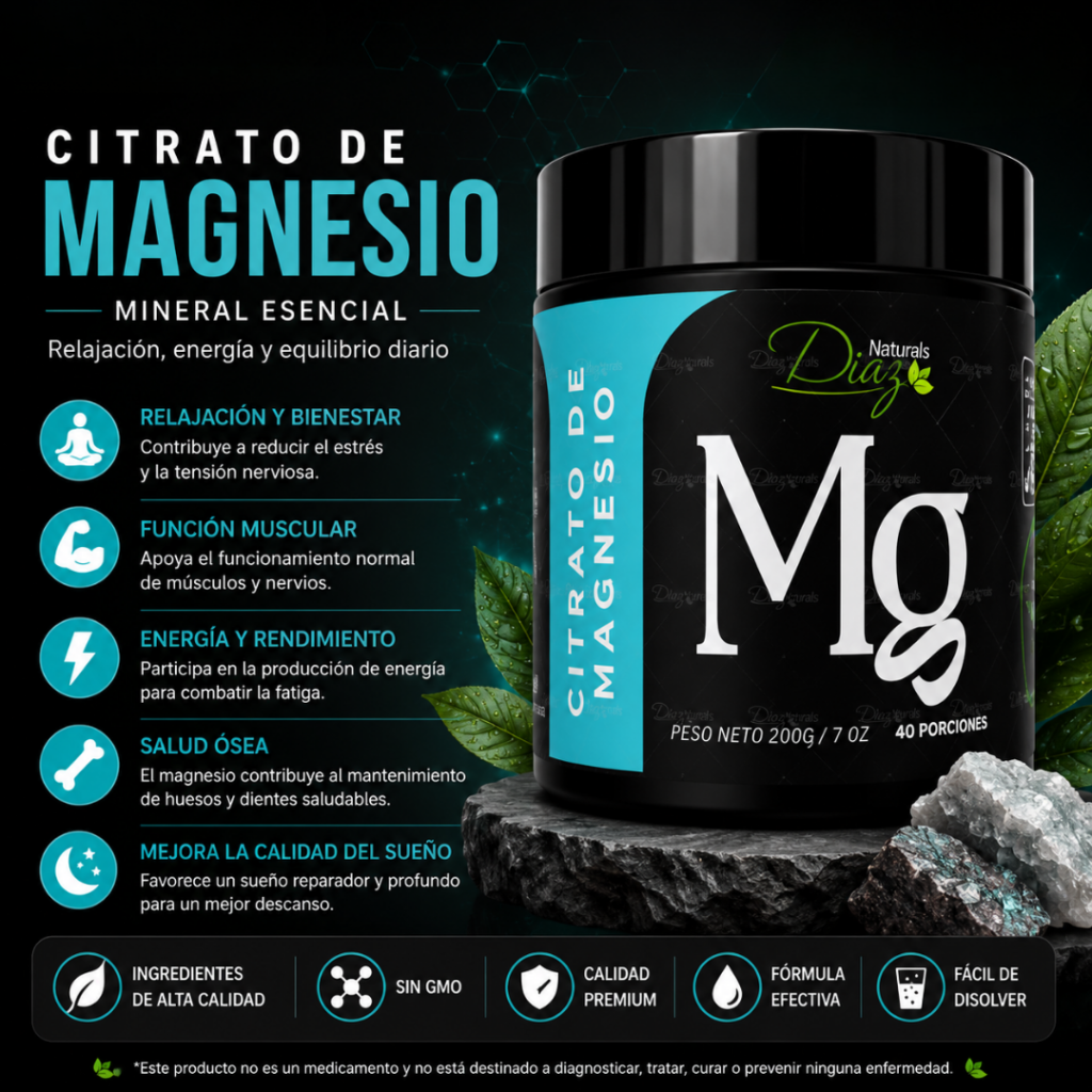 Citrato de Magnesio em polvo Premium